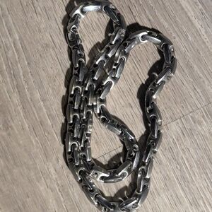 Men's Stainless Steel Cubin Link Chain 24in